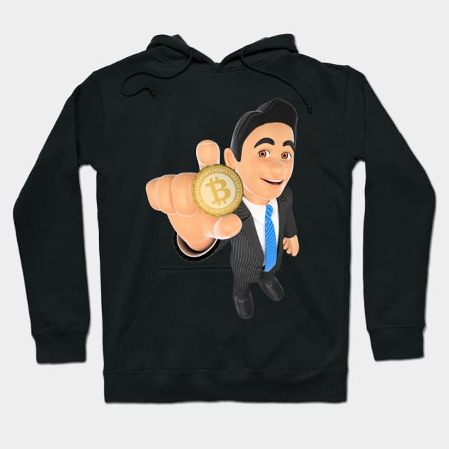 3D Bitcoin Investor Hoodie by Shadowbyte91